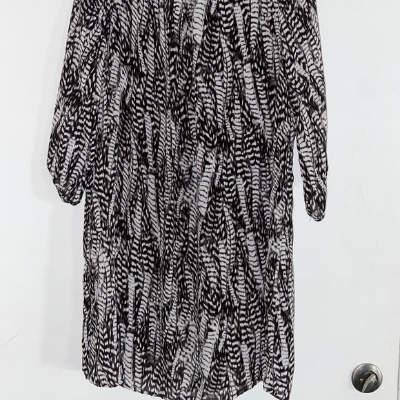 H&M super cute shirt dress y2k long sleeve blouse black and white hippie skirt - Picture 11 of 13